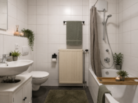 Bad mit Wanne und Duschmöglichkeit